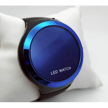 Apple Shape Dial Latest LED Watch Digital Watch- Blue-3