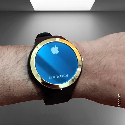 Apple Shape Dial Latest LED Watch Digital Watch- Golden-Apple-watch-Golden