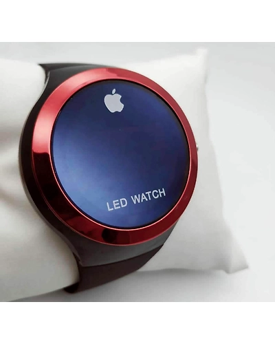 Apple Shape Dial Latest LED Watch Digital Watch- Red-Apple-watch-Red
