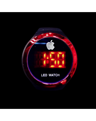 Apple Shape Dial Latest LED Watch Digital Watch- Red-2