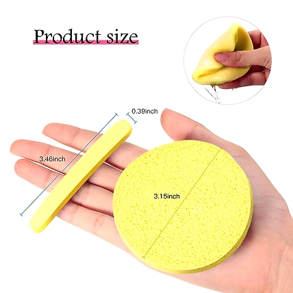 12 PCS Compressed Facial Sponge, Face Cleansing Sponges with Storage Container-3