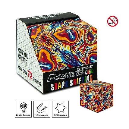 Magnetic Shape Shifting Cube/Box 70+ Shape - Multicolor-1