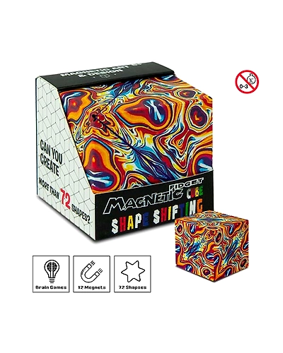 Magnetic Shape Shifting Cube/Box 70+ Shape - Multicolor-1