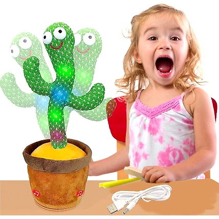 LED Musical Dancing &amp; Mimicry Cactus Toy-1