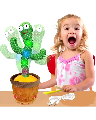 LED Musical Dancing &amp; Mimicry Cactus Toy-1