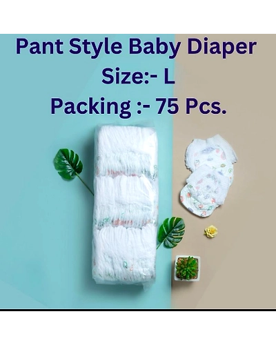 Baby Diaper All Round Protection Pants (L) 75 count (9 - 14 kg)-1