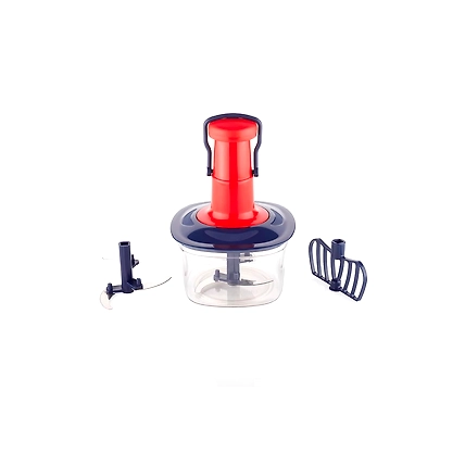 Manual Food Chopper and Hand Push Vegetable Chopper, Cutter, Mixer Set for Kitchen with 3 Stainless Steel Blade (Pack of 1) (Multicolor)-1