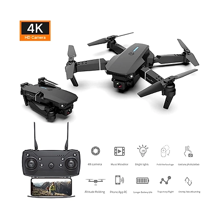 E88 RC Mini Drone with 4K Camera RC Wifi Control 90m Range-1