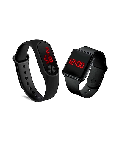 DC Fashion New Kids Digital Date and Time Black Dial LED Watch for Stylish Kids Unisex Birthday Gift Digital Watch for Boys &amp; Girls | Pack of 2-B09TXKNTD6