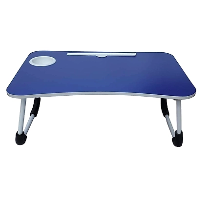 Denzcart Smart Multipurpose Foldable Laptop Table with Cup Holder, Study Table, Bed Table, Breakfast Table, Foldable and Portable-B0CBRZ51M7