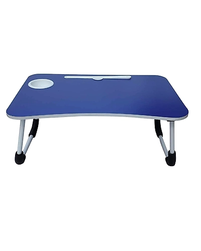 Denzcart Smart Multipurpose Foldable Laptop Table with Cup Holder, Study Table, Bed Table, Breakfast Table, Foldable and Portable-B0CBRZ51M7
