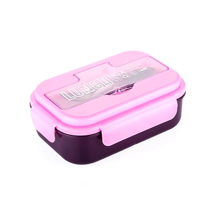 Denzcart Plastic Lunch Box for Kids &amp; Adults, 2/3 Compartments Sealed &amp; Leak-Proof Lunch Box, Keep Foods Separated Food Storage Container, Food-Safe Materials(3 Compartments, Blue, Pack of 1)-B0C6XM2M5Z
