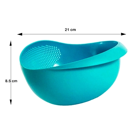 Denzcart Rice Bowl Strainer, Mixing Bowl Washing Rice water drain Basket (Multicolor Pack of 3)-1