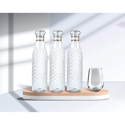 Water Bottle 1L, Plastic Fridge Water Bottle,  (Pack of 6)-3