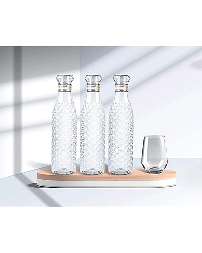 Water Bottle 1L, Plastic Fridge Water Bottle,  (Pack of 6)-3