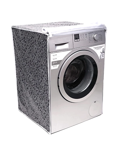 Denzcart Front Load Washing Machine Cover Suitable for 6.5 kg, 7kg &amp; 7.5 KG (Fits for IFB,LG,Samsung) Waterproof &amp; Dustproof (GREY AND BLACK)-B0CC58SQCM