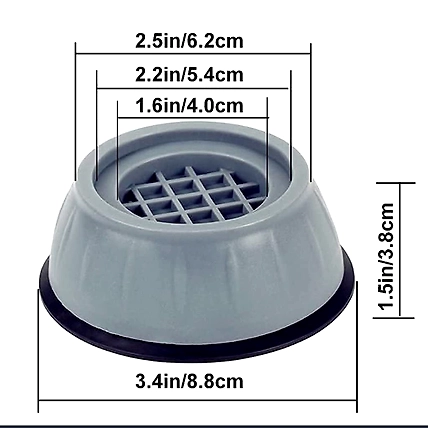 Anti Vibration Pads with Suction Cup Feet for Washing Machine Levelling Feet Anti Walk Pads with Shock Absorber (4 Piece)-1