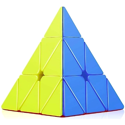 Seven Store Magic Triangle Cube Speed Cube Triangle Magic Cube3x3 stickerless Triangle Pyramid Speed Puzzle Warrior-B0B9786Z4Z