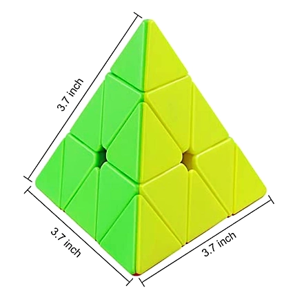 Seven Store Magic Triangle Cube Speed Cube Triangle Magic Cube3x3 stickerless Triangle Pyramid Speed Puzzle Warrior-1