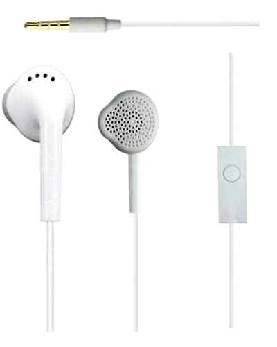 Denzcart White Earphone Samsung in Ear 3.5 mm Jack Earphone for Android Mobiles and All Smartphones (Wired with Mic)-B0CC54VY2K
