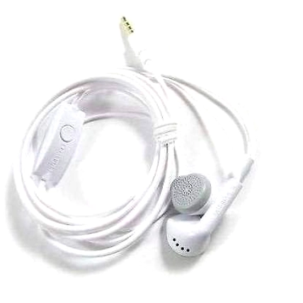 Denzcart White Earphone Samsung in Ear 3.5 mm Jack Earphone for Android Mobiles and All Smartphones (Wired with Mic)-1