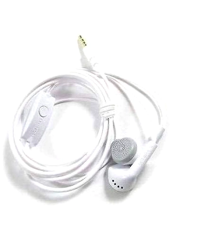 Denzcart White Earphone Samsung in Ear 3.5 mm Jack Earphone for Android Mobiles and All Smartphones (Wired with Mic)-1