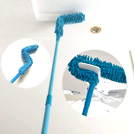 Cleaning Tools - Flexible Microfiber Cleaning Duster Brush, Feather Magic Dust Cleaner with Extendable Rod for Ceiling Fan Home Office Car (Random Colour)-B0B7XRKYXG
