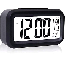 Denzcart Digital Smart Backlight Alarm Clock with Automatic Sensor,Date & Temperature, Alarm Clocks for Bedroom, Digital Clock with Alarm,for Students,for Desk, for Table