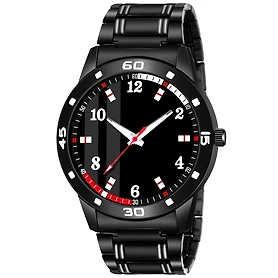 Denzcart Premium Black Dial Watch Fog Dial Design