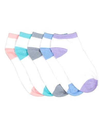 Denzcart Girls 5 Pack Low Cut Socks - 5 pair-B0BML75JFL