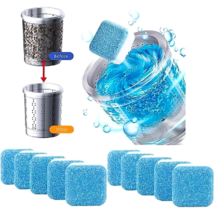 Washing Machine Stain Tank Cleaner Deep Cleaning Detergent Tablet (10 pcs)-B09MFSCC4T