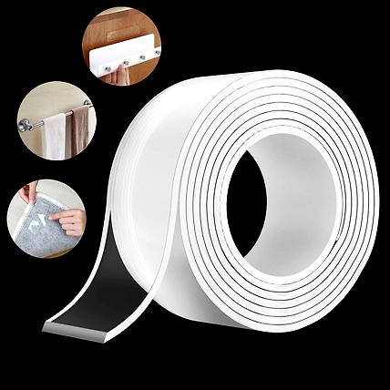 Denzcart Reusable and Washable Ivy Double Sided Adhesive Silicon Transparent Heavy Adhesive Sticky Tape-B09DKXYVF5