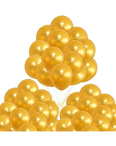Denzcart Golden Balloon For party and birthday celebration decoration -25 pcs pouch-B09P558FS2