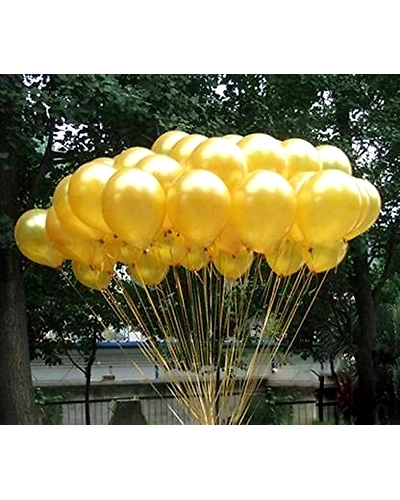 Denzcart Golden Balloon For party and birthday celebration decoration -25 pcs pouch-1