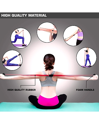Denzcart Tube Sports Yoga - Fitness Resistance Bands Latex Training Elastic Sports Bands Pull Rope Tube-1
