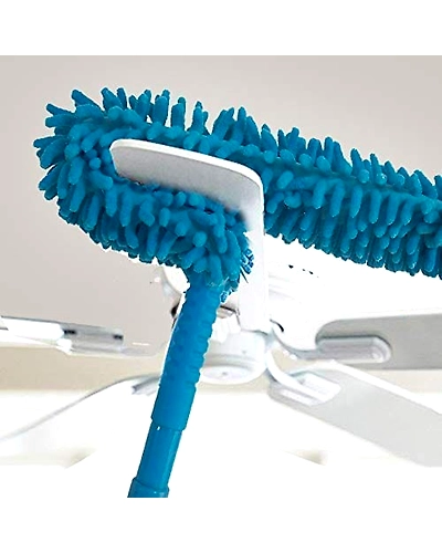 STARDOM MART Fan Mop Foldable Multipurpose Microfiber Ceiling Fan Duster/Flexible Brush for Car/Home Interior Clean Telescopic Pole Handle Flexible Bendable Washable Duster (Multicolor) Wet Duster-B08MXSY8WK