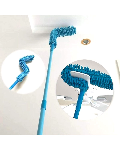 Smallneeds Foldable Microfiber Fan Cleaning Duster Steel Body Flexible Fan mop F Quick and Easy Cleaning of Home, Kitchen, Car, Ceiling, and Fan Dusting Office Fan Cleaning Brush with Long Rod (Multi)-B0925ZR1MJ