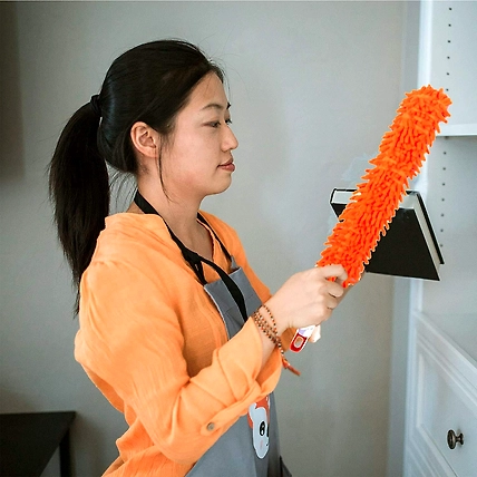 Smallneeds Foldable Microfiber Fan Cleaning Duster Steel Body Flexible Fan mop F Quick and Easy Cleaning of Home, Kitchen, Car, Ceiling, and Fan Dusting Office Fan Cleaning Brush with Long Rod (Multi)-1