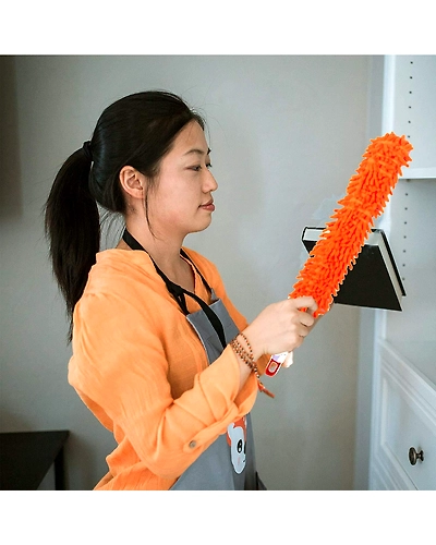 Smallneeds Foldable Microfiber Fan Cleaning Duster Steel Body Flexible Fan mop F Quick and Easy Cleaning of Home, Kitchen, Car, Ceiling, and Fan Dusting Office Fan Cleaning Brush with Long Rod (Multi)-1