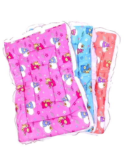 New Born Baby Lacy Cotton Baby Bed | Godari | Swaddle Bed | Godali | Crib Sheet | Bedding Set | Godadi | Baby Bed |Baby Mattress | Kids Bed | Cradle Bed - Multi-Color Pack of 3-B09JSFT6F3