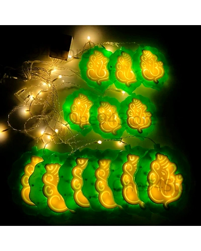 Denz cart Yellow Ganesh Rice Lights (Pack of 1)-B0BDR87FQ4