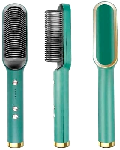 Denzcart Hair Straightener Brush, Hair Straightening Iron Built with Comb (Multicolor)-B09XDTLFPQ