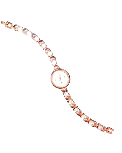 DC Stylist Ladies Watch with Diamonds- Rose Gold with White Diamonds-B09XV7BKRP