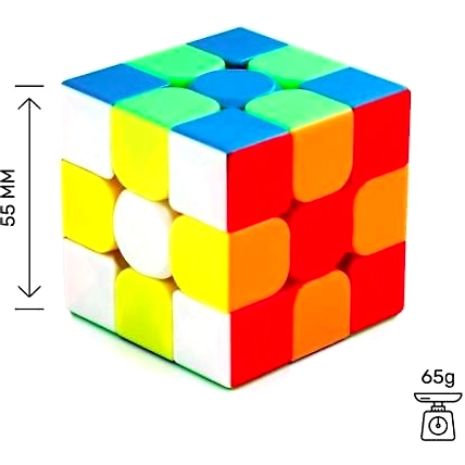 Mei Long 3C 3x3x3 High Speed Fantasy Stickerless Magic Puzzle Cube for 4 Years and Up-1