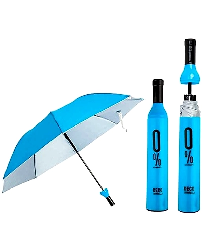 Denzcart Bottle Shape Travel Foldable Umbrella for Gents Ladies 1PCS MULTICOLOR Umbrella (Multicolor)-B0BB1NLSXJ