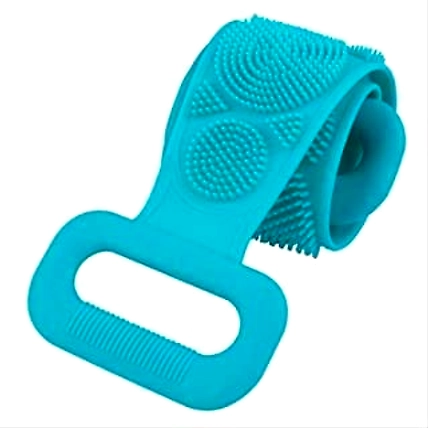 DC body scrubber belt bath brush silicone scrub back skin shower double exfoliating massager-1