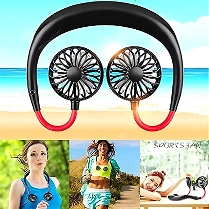 Denzcart Hanging Portable USB Rechargeable Neck Fan-B09G71WK3M