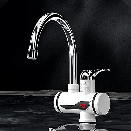Denzcart Instant Electric Water Heater Faucet Tap Hot Tap Home-Kitchen Water Heating Instantaneous Water Heater Tank less for Tap,LED Electric Head Water Heaters For Home Kitchen (3000W)-B0BMVP1XL7