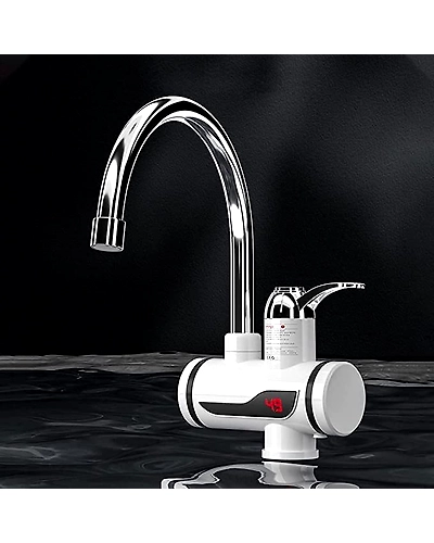Denzcart Instant Electric Water Heater Faucet Tap Hot Tap Home-Kitchen Water Heating Instantaneous Water Heater Tank less for Tap,LED Electric Head Water Heaters For Home Kitchen (3000W)-B0BMVP1XL7