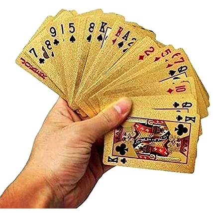 Denzcart Royal Gold Plated Poker Playing Cards (Golden)-1